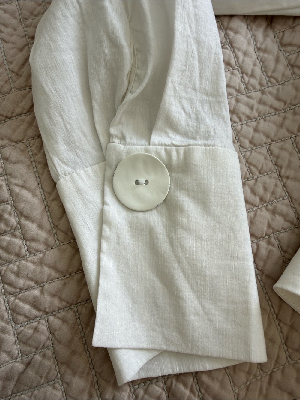 Zara White One-Shoulder Asymmetric Blouse Top Size M Coquette Girl Coastal Beach - Picture 15 of 17